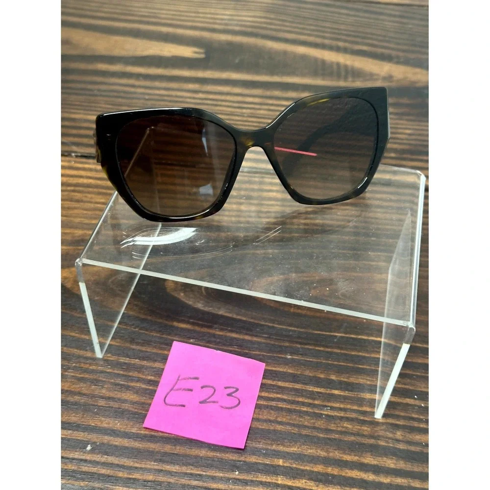Prada SPR 19Z 2AU-6S1 Women's Brown Tortoise Sunglasses Cat Eye Full Rim 145 mm